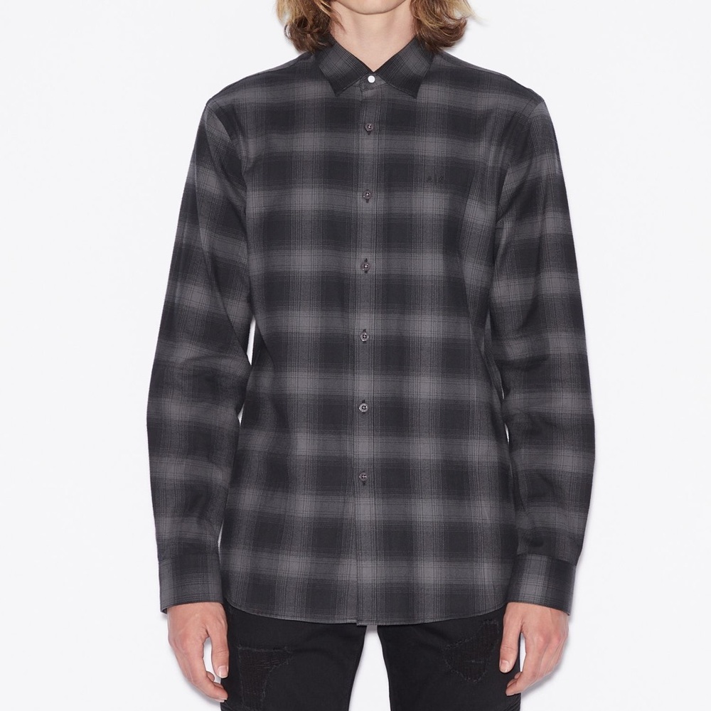 ARMANI EXCHANGE MAGNET BIG PLAID SHIRT